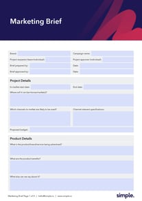 marketing brief template screenshot marketing brief template screenshot